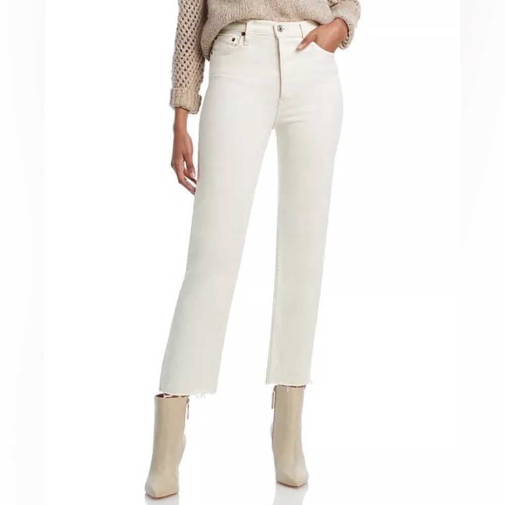 RE/DONE 70’s Stove Pipe High Rise Straight Leg Cropped Inseam Comfort Stretch